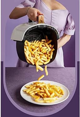 Heteluchtfriteuse - Airfryer XXL - Gezond Koken - Snelle Lucht - 8 Liter - Blauw — thumbnail 2