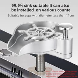 Aanrecht Wasmachine - Keuken Spoeler - Gereedschap Reinigen - Geïntegreerd Zeepdispenser - 15x7cm Mondstuk - Zilver — thumbnail 3