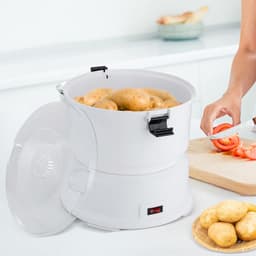 Aardappelschilmachine - Automatische schiller - Groenten bereiden - Snel en efficiënt - 08 kg capaciteit - Wit — thumbnail 3