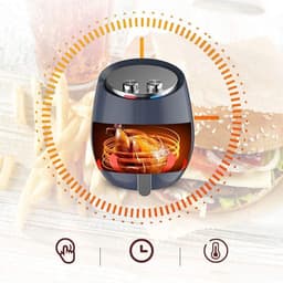 Heteluchtfriteuse - Olievrije Friteuse - Gezond Koken - Instelbare Temperatuur - 36 Liter - Zwart — thumbnail 4