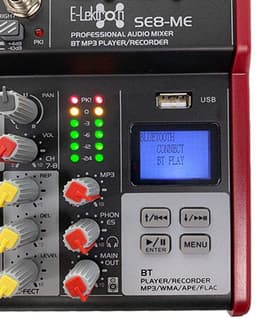 E-Lektron SE-8 live mengpaneel met Bluetooth en USB-opnamefunctie — thumbnail 5