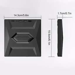 Externe DVD Brander - Optische Drive - Bestanden Archiveren - Dubbele Interface - 20 x 16 x 2.5 cm - Zwart — thumbnail 3