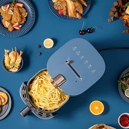 Heteluchtfriteuse - Airfryer Oven - Gezond Frituren - Snelle Bereiding - 45 Quart - Blauw — thumbnail 2