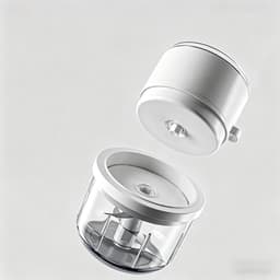 Mini Keukenmachine - Voedselhakker Hakmolen - Snel Ingrediënten Snijden - Draadloze Flexibiliteit - 13.5 cm - Wit — thumbnail 2