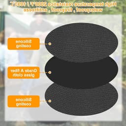 Vuurvaste BBQ Mat voor Onder de Grill, Beschermende Vloermat voor Open Haard en Kookplek, Ideaal voor Barbecue en Kamperen, 48 Inch Groot — thumbnail 4