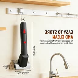 Draadloze elektrische grillborstel met 500 tpm, 2 standen en roestvrijstalen kop voor optimale grillreiniging en onderhoud — thumbnail 2