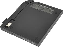 Externe CD/DVD-schrijver - Optisch station - Bestanden Archiveren - Dubbele Kabel - 14.2 cm breed - Zwart — thumbnail 2
