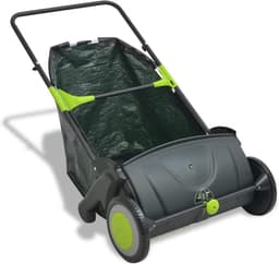 Gazonveger - Tuinveger Gazonventilator - Gazon Onderhoud - Handmatig Werken - 103 liter - Groen — thumbnail 1