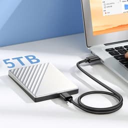 Externe Harde Schijf - Opslagapparaat - Gegevens Overzetten - 5 Gbit/s Snelheid - 5 TB - Zwart — thumbnail 2