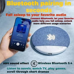Nieuw model Bluetooth-kussenspeaker 2026 – Bluetooth-speaker voor onder het kussen met witte ruis – Microfiber Bluetooth 5.4-bedspeaker – Geschikt voor zijslapers – Beengeleidingstechnologie (roze*1) — thumbnail 4