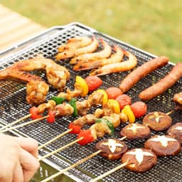 Set van 3 Herbruikbare Grillmatten met Antiaanbaklaag, 42 x 36 cm, Ideaal voor BBQ, Gas- en Houtskoolgrills, Oven en Koken — thumbnail 3