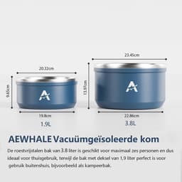 Heteluchtfriteuse - Compacte friteuse - Snel koken - Dubbelwandig geïsoleerd - 3.8 Liter - Blauw — thumbnail 5