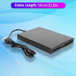 Externe Floppy Drive - 3.5 Inch Lezer - Data Overzetten - Ultra Dun Licht - 3.5 inch - Zwart — thumbnail 4