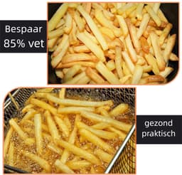 XXL 12L Airfryer - Heteluchtoven - Heteluchtfriteuse - Grote Airfryer - Grill - Verwarming - Accessoires - Reinigen - Keuken - 35cm - 12 Functies - Zwart — thumbnail 2
