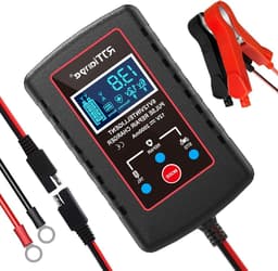 Intelligente 2 Amp Acculader voor 6V en 12V Loodzuur Batterijen - Ideaal voor Grasmaaiers, Motorfietsen en Auto's — thumbnail 1