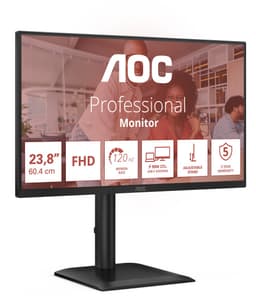 AOC E4 24E4CV computer monitor 60,5 cm (23.8") 1920 x 1080 Pixels Full HD LED Zwart — thumbnail 5