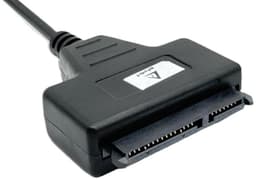 SATA USB Adapter - Externe Harde Schijf - Data Overzetten - Dubbele USB 2.0 - 25 cm - Zwart — thumbnail 1