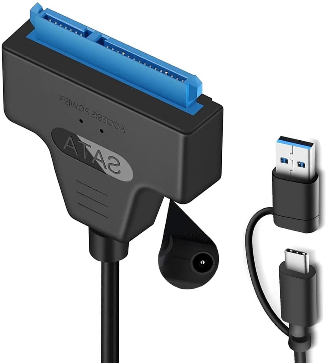 USB 3.0 naar SATA Kabel Adapter voor 2.5" HDD en SSD, 2-in-1 USB C/3.0 Hard Drive Verbinding, Snelle Gegevensoverdracht en Compatibiliteit — afbeelding 1