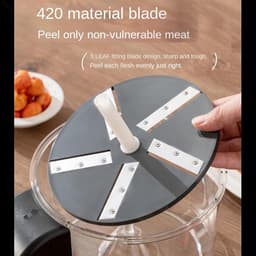Automatische Schillen - Keukenapparaat - Voedsel Bereiden - USB Oplaadbaar - 50W Vermogen - Wit — thumbnail 3