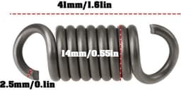 Dailygoods- Koppelingsveer Perfecte Pasvorm - 3 Stuks - Vervangend Onderdeel - Duurzaam Staal - Nauwkeurige Afmetingen - Betrouwbare Prestaties - Grasmaaieronderdeel — thumbnail 3