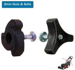 Dailygoods- Grasmaaier Handvat Vervangingsset - 2x Moeren/Bouten - 8mm Draad - Lichtgewicht/Stevig - Duurzaam/Antiroest - Moeren En Bouten — thumbnail 3