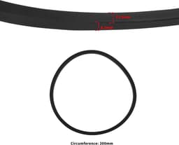 Dailygoods- Aandrijfriem Rubber - Compatibel met Toro Timemaster 30 Inch - OE-onderdeelnummer 121-5765 - Omtrek 300 mm - Breedte 12,5 mm - Dikte 8,5 mm - Grasmaaierriem — thumbnail 3