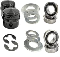 Dailygoods- Voorwielring - Dragende Omzettingsuitrusting - Conversiekit - Compatibel met Craftsman/Poulan/Husqvarna/Jonsered - Metaal/Rubber - Inhoud: 1 set - Wielbus — thumbnail 3