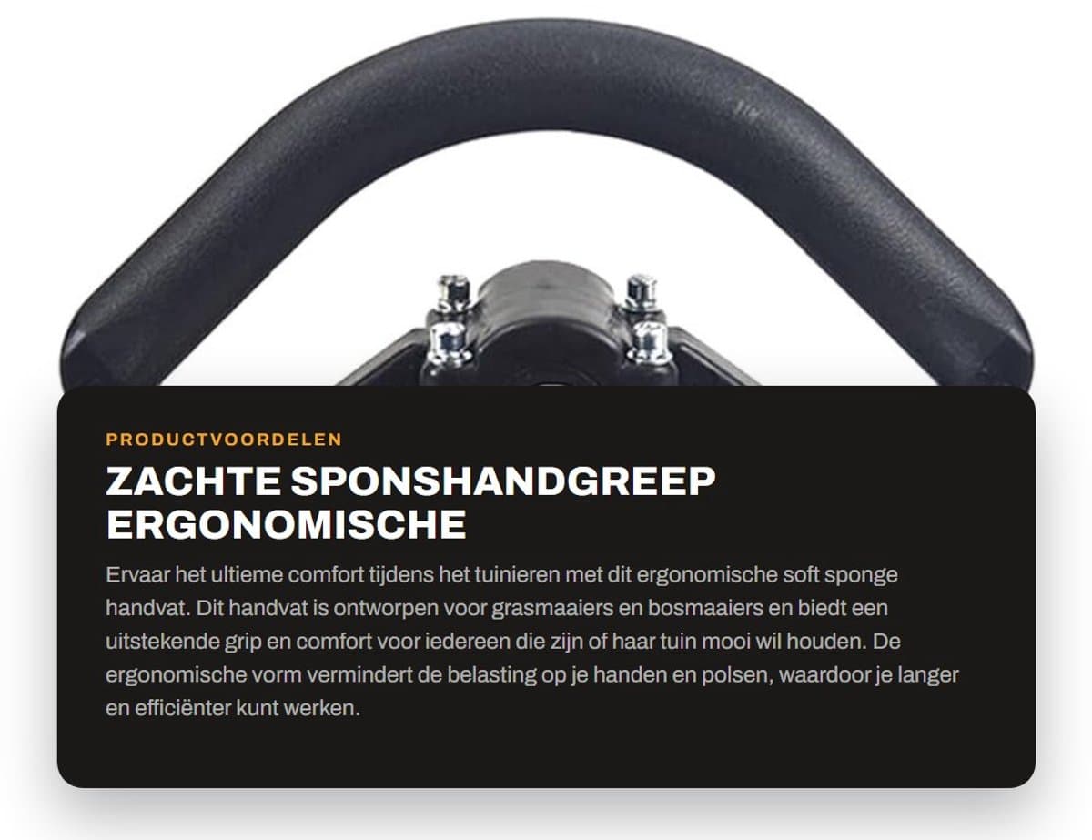 Dailygoods- Sponshandgreep Ergonomisch - Handgreep - Voorhandgreep - Zachte Handgreep - Grasmaaier - Bosmaaier — afbeelding 1