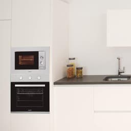Inbouwmagnetron - Keukenoven Grill - Snel Gerechten Bereiden - Roestvrij Staal - 20 Liter - Zilver — thumbnail 3