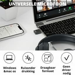 TRANSNECT Mini USB Microfoon met Ruisonderdrukking voor PC - Geschikt voor Vergadering, Bellen en Gaming — thumbnail 2