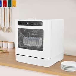 Compacte Vaatwasser - Tafelmodel Apparaat - Keuken Gemak - Twee Watertoevoer Opties - 43 x 39 x 46 cm - Wit — thumbnail 3