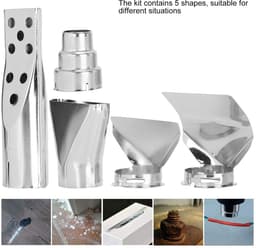 aladdien - Heat Gun Nozzle - Vervangende accessoires - Roestvrij staal - Heat gun nozzles - Ideaal voor soldeerstation - Geschikt voor heat gun — thumbnail 2