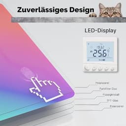 Slimme Vloerverwarming Thermostaat - App Bediening - Energie Besparen - Spraakgestuurd - 10 x 10 x 6 cm - Wit — thumbnail 3