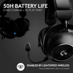 Logitech G PRO X 2 Lightspeed Wireless Gaming Headset Zwart — thumbnail 2