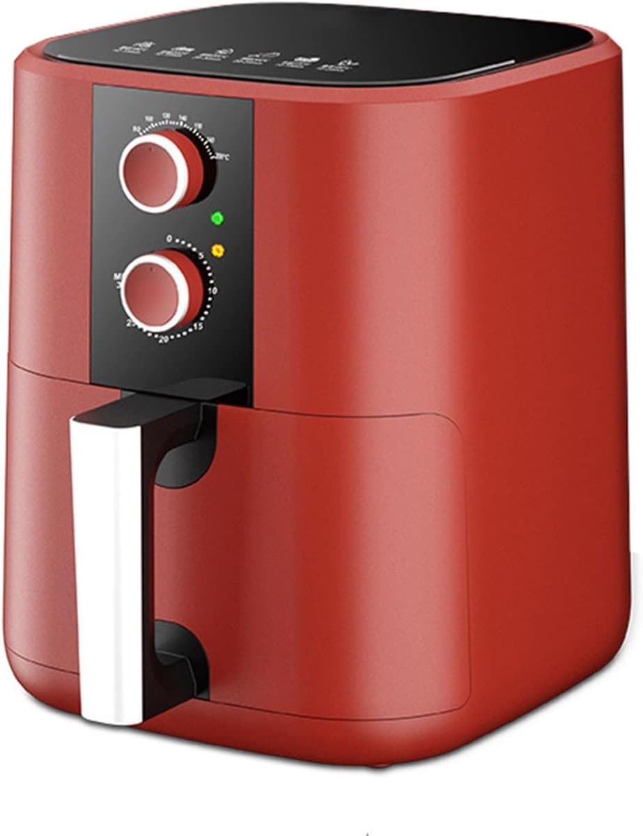 Digitale Airfryer - Heteluchtfriteuse - Gezond Koken - Olievrije Bereiding - 5 Liter Capaciteit - Rood — afbeelding 1