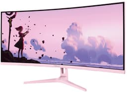 Arozzi Nova 34" Gaming Monitor - Curved - UWQHD VA - 165Hz - Roze — thumbnail 5