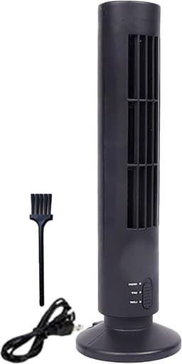 Staande Ventilator - Torenventilator Bladloos - Energiebesparend Koelen - Stille Werking USB Poort - 11x11x11 cm - Zwart — thumbnail 1