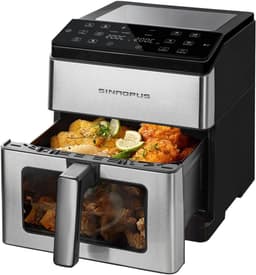 Heteluchtfriteuse XL – Airfryer met Timer & Temperatuurregeling – Gezond Frituren Zonder Olie – Compact Design — thumbnail 1