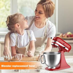 Roestvrijstalen Kom - Keukenmachine Kom - Bakken en Mixen - Met Handvat - 5 Liter - Zilver — thumbnail 4