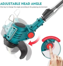 Elektrische grastrimmer, draadloze elektrische grastrimmer, 18 V, draadloze grasmaaier met automatische vrijgave, elektrisch gereedschap voor de tuin — thumbnail 5
