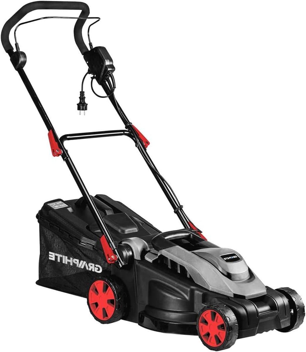 Elektrische grasmaaier - Grasmaaier - Gazon onderhoud - Krachtige 1500W motor - 36 cm maaibreedte - Grijs — afbeelding 1