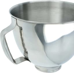 Mixkom - Roestvrij Staal - Beslagkom - Mengkom - Keukenmachine - Bakken - Met Handvat - Vaatwasserbestendig - 5 Liter - 22cm Diameter - Zilver — thumbnail 2