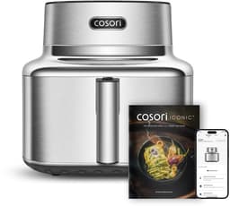 Cosori Iconic Single - RVS airfryer - 6.2L inhoud - Keramische anti aanbaklaag - met app ondersteuning — thumbnail 1
