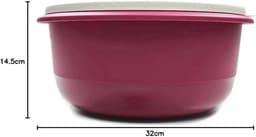 Mengkom - Beslagkom Keuken - Bakken Koken - Origineel Product - 6 Liter 32cm - Donkerroze Wit — thumbnail 4