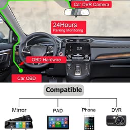 Dailygoody - Mini USB-voedingsadapter - OBD-voedingskabel - 24 uur bewaking - Zwart - Dashcam voeding - Voor auto-dashcamera — thumbnail 4