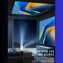 MIRA® Draagbare beamer - Beamer - Projector - Mini Beamer - Wit - 10cm x 10cm x 16cm — thumbnail 5