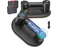 Pack of 2 Battery Suction Lifter 300 kg 24 cm - Dual Motor - 4000 mAh Li-ion - LCD Display