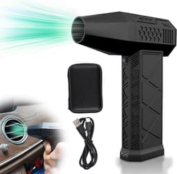 Mini Jet Fan - Elektrische Bladblazer - Apparaten Reinigen - Magnetisch Mondstuk - 130.000 RPM - Zwart — thumbnail 1