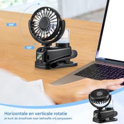 longziming -Bureauventilator Met Nebelfunctie - Draagbare Air Cooler Met Verstuiver - USB Clip Ventilator - 4 Snelheidsstanden - Geruisarme Werking Voor Comfort - Ideaal Voor Kantoor Auto En Camping - 1 Stuk — thumbnail 4