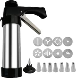Koekjesmachine Churro Maker - Bakgereedschap Deegpers - Zelf Gebak Maken - Roestvrijstalen Mondstuk - 22x16x6 cm - Enkel Kenmerk — thumbnail 1